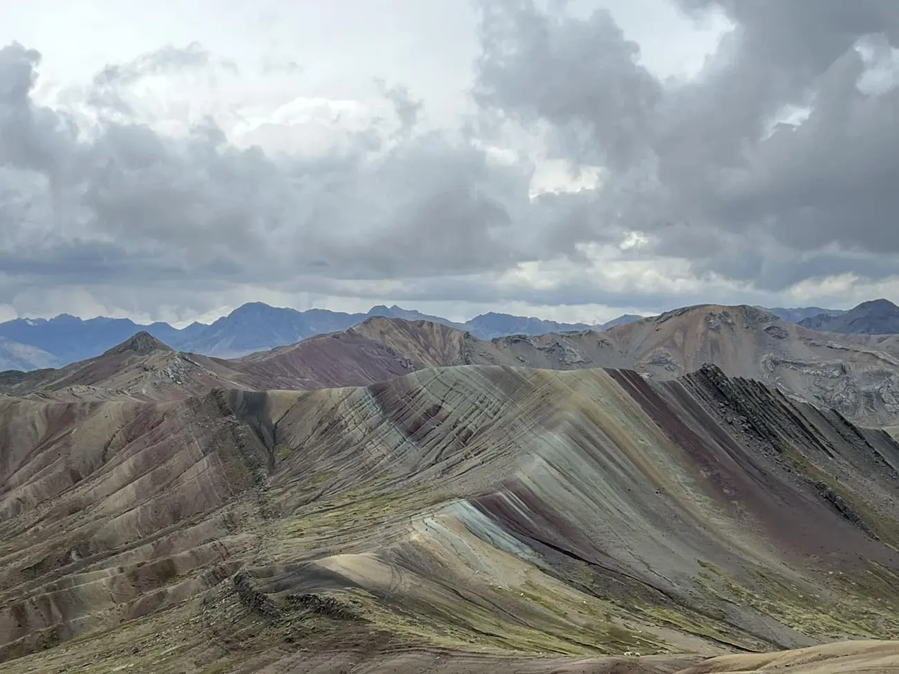Cordilleras coloridas de Palccoyo en Perú.