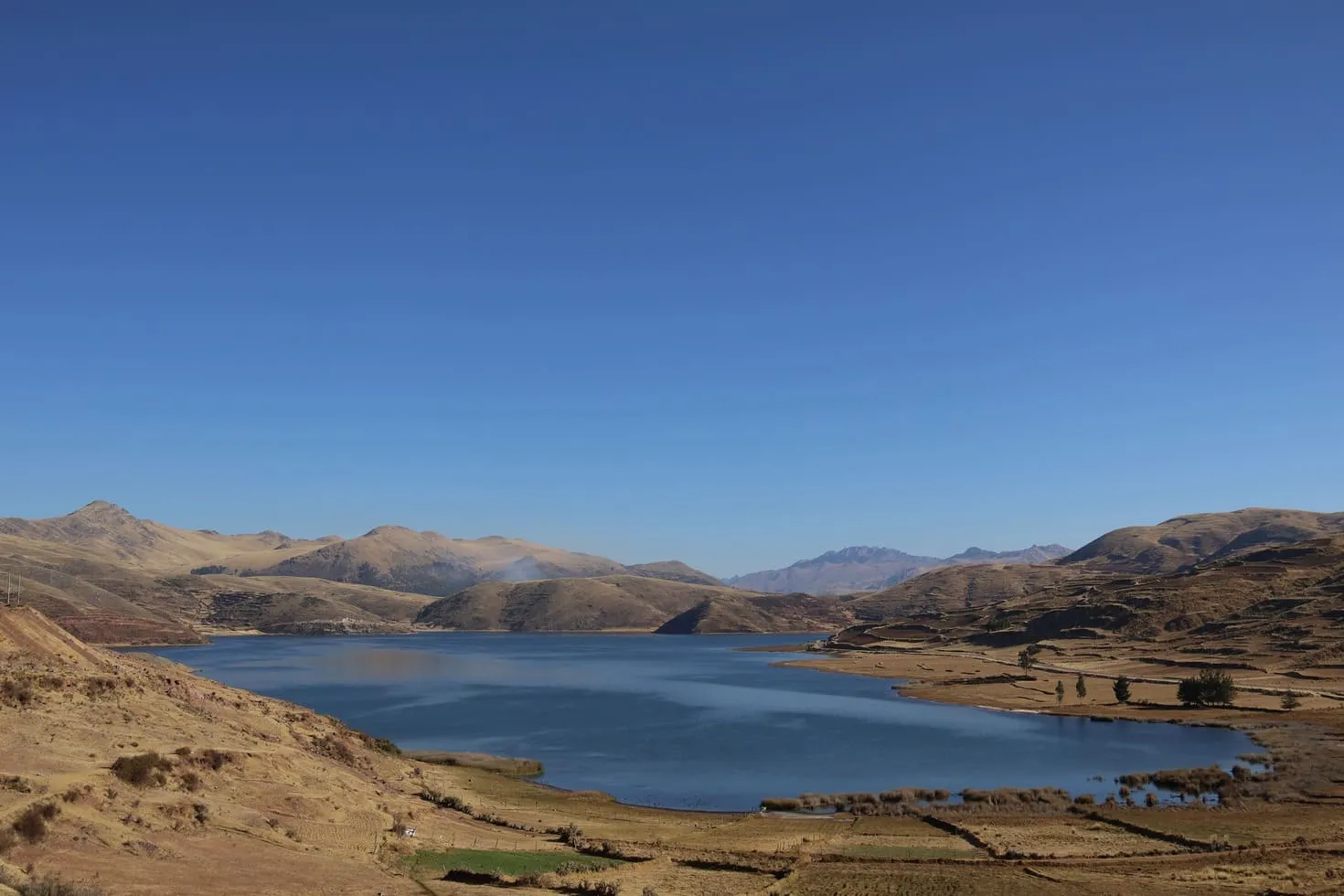Andean landscape on the Qeswachaka Inca Bridge Tour in Cusco.